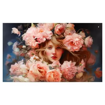 Картина на холсте "Цветочная фантазия" 60*100 см