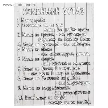 Картина на холсте "Семейный устав" 38х48 см