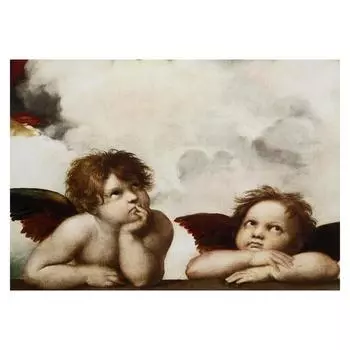 Картина на холсте "Сикстинская мадонна. Фрагмент" 50х70 см