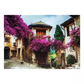 Картина на холсте "Улица в цветах" 50*70 см