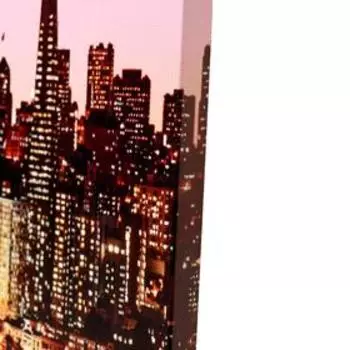 Картина на подрамнике "Закат в городе" 70*110