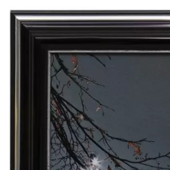 Картина "Ночной город" 18х18(21,5х21,5) см