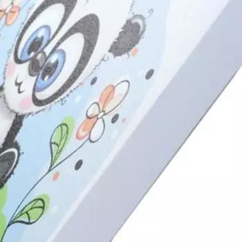 Картина "Панда на полянке" 35х35 см