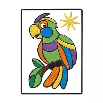 Картина пластилином «Попугай», 12 18 см