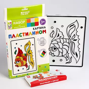 Картина пластилином «Рыбка», 12 18 см