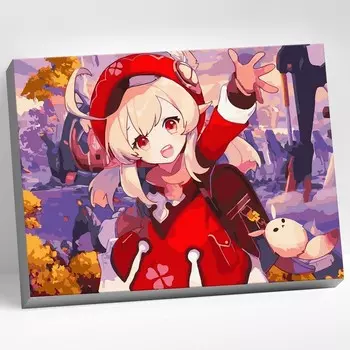 Картина по номерам 30 40 см «Геншин» «Кли» 24 цвета