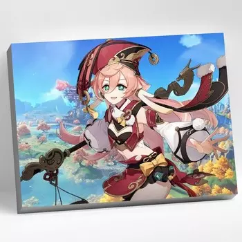 Картина по номерам 30 40 см «Геншин» «Янь Фэй» 29 цветов