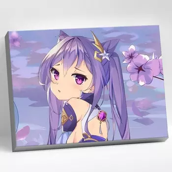 Картина по номерам 30 40 см «Геншин» «Кэ Цин» 21 цвет