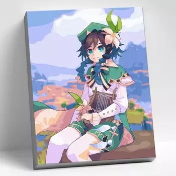 Картина по номерам 30 40 см «Геншин» «Венти» 24 цвета