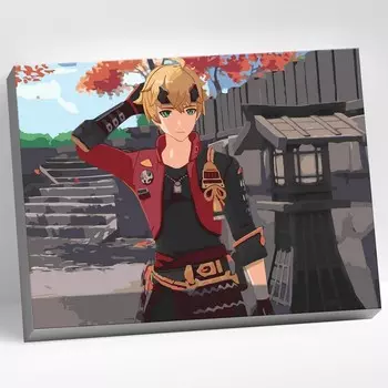 Картина по номерам 30 40 см «Геншин» «Тома» 23 цвета