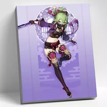 Картина по номерам 30 40 см «Геншин» «Куки Синобу» 20 цветов