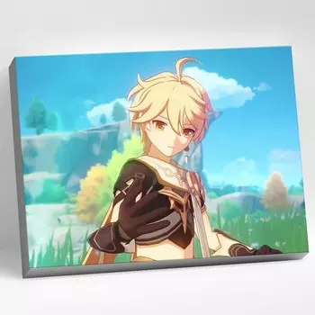 Картина по номерам 30 40 см «Геншин» «Итэр» 20 цветов