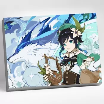 Картина по номерам «Геншин. Венти», с подрамником, 3040 см, 24 цвета