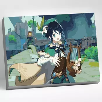 Картина по номерам 30 40 см «Геншин» «Венти» 24 цвета