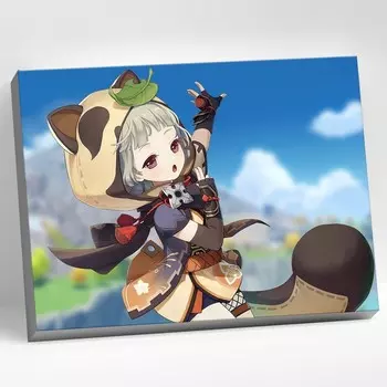 Картина по номерам 30 40 см «Геншин» «Саю» 28 цветов