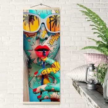 Картина по номерам 35 88 см «Панно. Моника Новак. Поп арт» 20 цветов