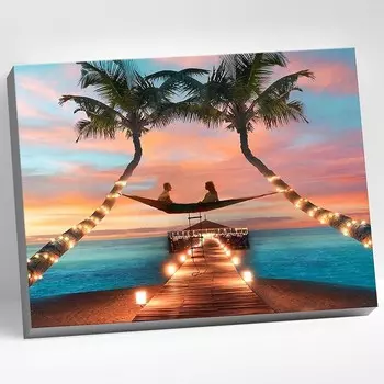 Картина по номерам 40 50 см «На закате» 25 цветов