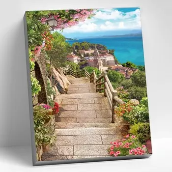 Картина по номерам 40 50 см «Спуск к морю» 28 цветов