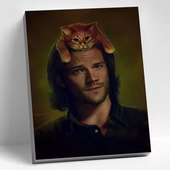 Картина по номерам 40 50 см «Сверхъестественное. Джаред Падалеки» 20 цветов