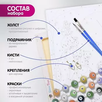 Картина по номерам 40 50 см «В стиле ретро» 21 цвет