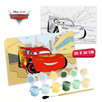 Картина по номерам "Быстрее молнии", 20 х 30 см, Тачки