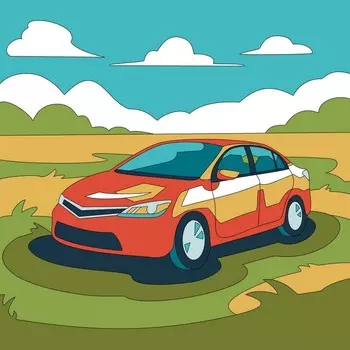 Картина по номерам детская «Машина», с подрамником, 2020 см