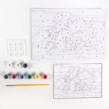 Картина по номерам для малышей «Байк»