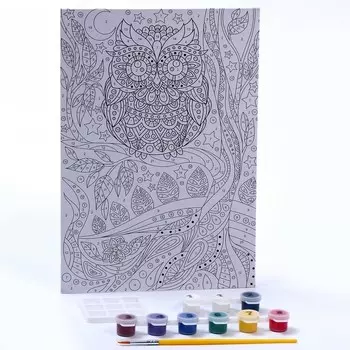 Картина по номерам для малышей «Сова»