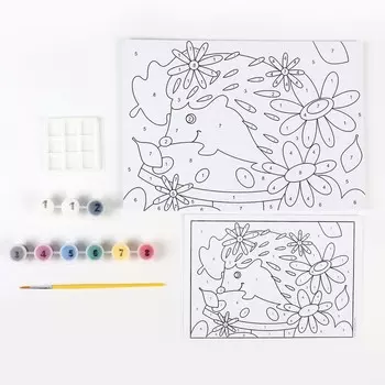 Картина по номерам для малышей «Весёлые картинки» «Летний ёжик»