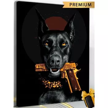 Картина по номерам «Доберман» 40 50 см