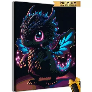 Картина по номерам «Дракончик с крылышками» 40 50 см