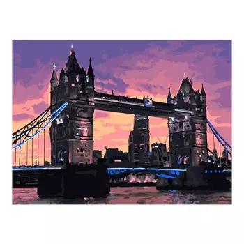 Картина по номерам холст на подрамнике 30 40 см «Тауэрский мост»
