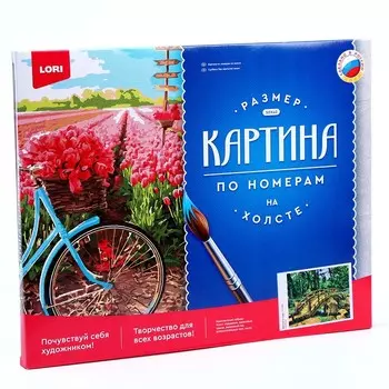 Картина по номерам холст на подрамнике 40 50 см «Мостик в саду»