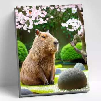 Картина по номерам «Капибара», с подрамником, 28 цветов, 4050 см