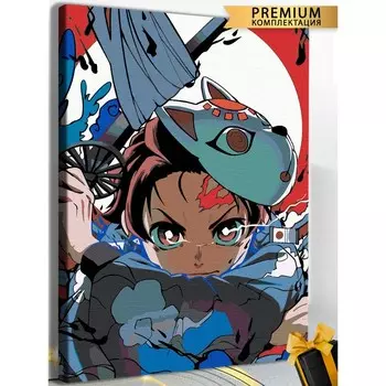 Картина по номерам «Клинок рассекающий демонов» холст на подрамнике, 40 60 см