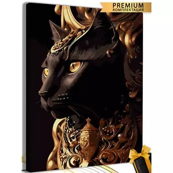 Картина по номерам «Кошка» 40 50 см