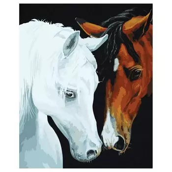 Картина по номерам «Нежные чувства», с подрамником, 4050 см, на чёрном холсте