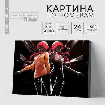 Картина по номерам на холсте с подрамником «Близняшки-танцовщицы», 40 х 50 см