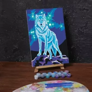 Картина по номерам на холсте с подрамником «Волк» 2030 см