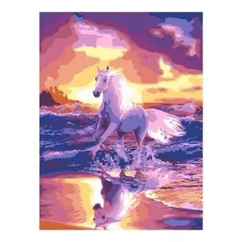 Картина по номерам на картоне 28,5 38 см «Бегущий по воде»