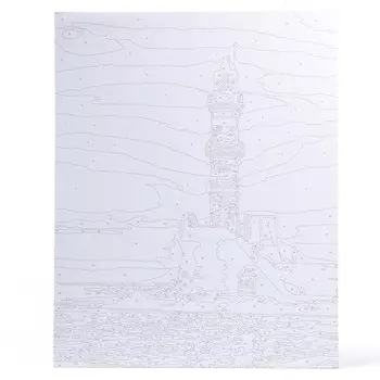 Картина по номерам на картоне 40 50 см «Вечерний маяк»