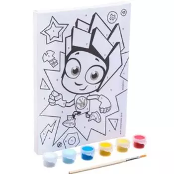 Картина по номерам для детей «Нолик», 21 х 15 см, Фиксики