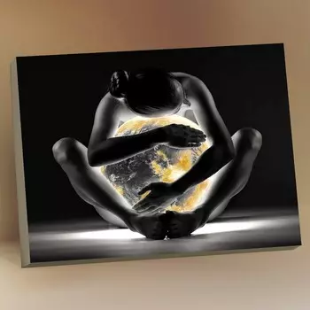 Картина по номерам «Объятия ночи», 10 цветов, с поталью 4050 см