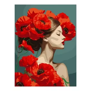 Картина по номерам «Прекрасные маки», на картоне, 20 28,5 см