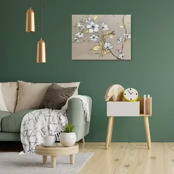 Картина по номерам с поталью 40 50 см «Цветы магнолии» 9 цветов