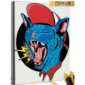 Картина по номерам «Современное искусство. Арт: кот» холст на подрамнике, 40 50 см