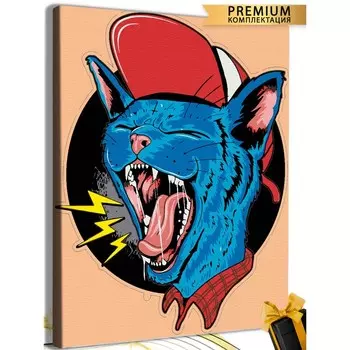 Картина по номерам «Современное искусство. Арт: кот» холст на подрамнике, 40 50 см