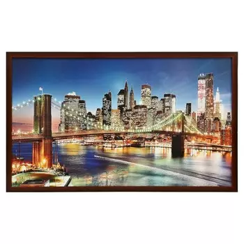 Картина "Разноцветные огни" 67х107 см рамка МИКС