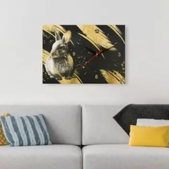 Картина с часами «Кролик», 20 х 30 см.