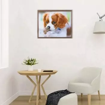 Картина "Щенок с шишкой" 42*52 см